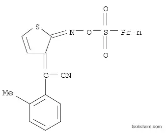 Molecular Structure of 852246-55-0 (Benzeneacetonitrile, 2-methyl-α-[2-[[(propylsulfonyl)oxy]imino]-3(2H)-thienylidene]-)